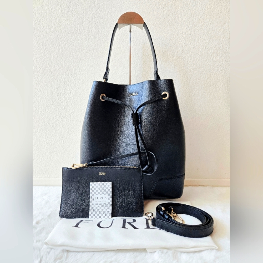 Furla Stacy Drawstring Bucket Bag